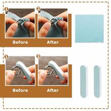 KLONKEE 1pc/2pcs/9pcs Jewelry Measuring Tools UKUS Plastic Ring Sizer Ring Measuring Stick Ring Sizer Ring Measuring Circle Includes Ring Sizing Pad, Caliper, Silver Polishing Stick, Silver Polishing Cloth Reusable Ring Measuring Ruler Jewelry Ring Measuring Tools - Ring Measuring Tool - View 7