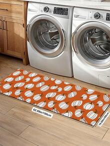 1/2pcs Autumn Thanksgiving Floor Mat, Pumpkin Pattern, Vintage Diatomaceous Earth Mat, Super Absorbent, Non-Slip, Perfect For Bathroom, Kitchen And Dining Room, Quick Dry, Ideal Home Decor And Bathroom Mat Gift, Thanksgiving Holiday Gift! - Multicolor - View 17