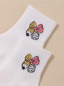 5/10/20 Pasang Kaos Kaki Bayi Acak Motif Pensil dan Pita, Kaos Kaki Bergaris Warna-warni untuk Anak-anak Halloween, Cocok untuk Anak Perempuan Pemakaian Sehari-hari di Musim Gugur dan Musim Dingin - MultiWarna - View 3