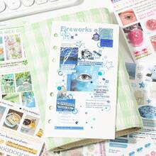 1 buah Buku Stiker Perencana Vintage 30 Lembar Gaya Stiker Pemandangan Laut Makanan Bunga Stiker untuk Pelajar Scrapbook Album Foto Casing Ponsel Dekorasi DIY - Buku stiker - View 4