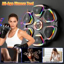 GKHMNEW Music Boxing Machine With Boxing Gloves, Boxing Wall Mount Machine For Adult, Bluetooth Smart Boxing Gym Equipment, Boxing Workout Equipment Target For Home, Office, Gym - Black - View 7