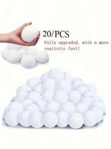 20/50pcs Plush Snowball Set, Suitable For Indoor Party Games, Christmas Holiday Decoration And Home Entertainment, Perfect For Indoor Snowball Fight, Great Indoor Fun Choice - Multicolor - View 9
