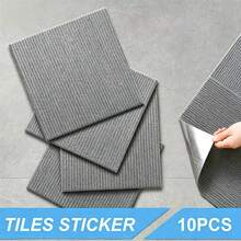 30x30CM DIY 自黏式地毯地板貼 方形地毯貼紙 自黏式地板墊 適用於廚房居家裝飾地毯 - 毛絨地板貼 - 查看 13