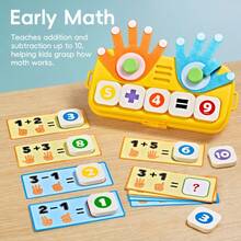 Early Math Finger Counting Learning Toy | Number Blocks Game, Educational Kindergarten Math Manipulatives , Ideal Gift For Preschool Kids - Multicolor - View 2