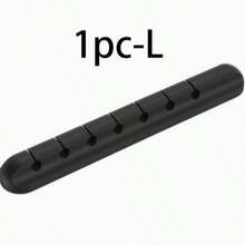 Desktop Cable Organizer Clip, Snap Design, 3/5/7 Holes, Compact And Portable, Enhanced Adhesive, Suitable For Fixing Data Cables, Organizing Cables, Compatible With School, Home, Office, Back To School Dorm Essentials, Office Supplies, Desktop Cable Organizer - Black - View 11