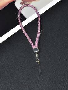 1pc Rainbow Rhinestone Phone Lanyard, Luxury Fashion Full Rhinestone Crossbody Anti-Loss Strap, Premium Versatile Rhinestone Phone Chain, Durable Universal Phone Case Charm For Outdoor Travel Shopping, Gift For Women - Multicolor - View 32