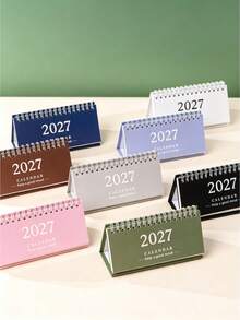 2027 Mini Desktop Calendar - Monthly Designed Mini Desktop Calendar, Vertical Flip Calendar, Made Of Thick Paper, Cute Desktop Decoration, Suitable For Home Or Office Use. - Multicolor - View 7