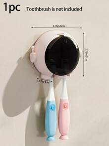 1-2 Cute Astronaut Toothbrush Holders, Spacesuit Design, Drill-Free Bathroom Electric Toothbrush Storage Rack, Couple Toothbrush Draining Rack, Bathroom Storage Rack, Suitable For, Hotels, Dormitories, Perfect Back-To-School Gift For Home - Multicolor - View 18