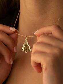 1pc Elegant Pendant Necklace Women's Christmas Party Accessory Gift - 1# - View 7