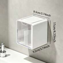 Wall-Mounted Drawer Storage Box & Bathroom Cosmetic Organizer, No-Drill Installation, Transparent Home Storage Unit, Suitable For Bathroom, Bedroom, Kitchen Or Living Room, Great Christmas Gift - Multicolor - View 9