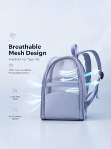 1PC Oxford Cloth Transparent Breathable Pet Backpack With Shoulder Strap, Suitable For Dogs/Cats Up To 13lbs, Multipurpose For Outdoor Use, Large Capacity Portable Pet Carrier - Multicolor - View 6