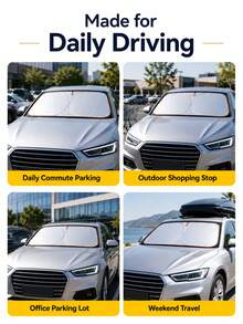 1pc Windshield Sunshade For Heat Fab Foldable Heat Insulation ,Foldable,Convenient Sunscreen Sun Shade Front Window Set Camp Automotive Sun Protection Sunshades Windshield Sunshades Car Accessories Car Interior Accessories Car Hanging Ornaments - A - View 11