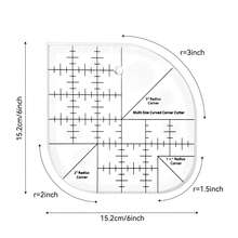 Curved Angle Cutter Patchwork Ruler | Acrylic Sewing Patchwork Ruler Quilting Template | DIY Sewing Supplies Sewing Template Patchwork Tools | Curved Angle Cutter Ruler - Clear - View 2
