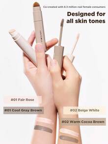 JUDYDOLL Orange Blossom Glow Contour Liquid, Highlighter Stick Liquid Contour Makeup, Nose Shadow Facial Sculpting, Hadiah Kencan, Ramah untuk Pemula, Penggunaan Pribadi, Perlengkapan Pernikahan - Kontur #01 Keren - View 3