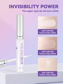MAANGE 1pc Eyelash Glue, Transparent And Strong After Drying, Suitable For Daily Use Fake Eyelash Tool, Convenient To Carry Set, Travel Essential Eyelash Glue - Multicolor - View 2