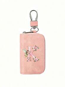 Pink Zipper Key Pouch With Fairy, Flower And Letter, Matte Leather, Functional Key Pouch Suitable For Car, Home And Office - Perfect For Graduation, Teacher's Day - Neutral Design, Travel Accessory, Elegant Jewelry, Premium Craftsmanship, Professional Accessory, Perfect Gift For Classmates And Friends, Realistic, Mini, Minimalist Style, Perfect Wedding And Holiday Gift Or Accessory For Women's Handbag, Keychain, Valentine's Day Gift, Ideal Choice For Graduation Ceremony And Teacher's Day - Multicolor - View 21