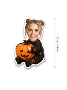 Personalized Photo Face Cutout Party Banner, Custom Halloween Garland With Spooky Character Theme, Photo Face Party Decor For Trick Or Treat Celebration, Costume Party Decoration, Halloween Event Display For Kids, Family, Friends And Party Hosts - Multicolor - View 11