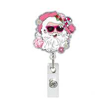 1pc Christmas Element Acrylic Doctor Nurse Retractable Badge Reel ID Card Holder - Multicolor - View 16