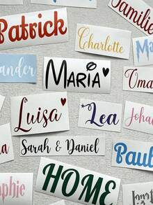 1-15pcs Customized Text Stickers And Personalized Labels, Custom Decal Stickers, Name Stickers, DIY Gifts, Customizable Holographic Name Stickers For Water Bottles, Customized Text Glitter Name And Word Stickers, Autumn Home Refresh, Home Harmony, Office Decor - Multicolor - View 8