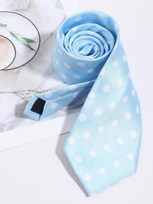 Vintage Polka Dot Neck Tie, Business Party Preppy Style Suit Accessory For Men Women - Multicolor - View 6
