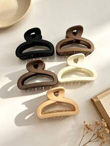 8pcs Women's Medium Hair Clips, Matte 2-Inch Rectangular And 1.6-Inch Double-Tooth Small Hair Claws, Suitable For Fine/Medium-Fine Hair - Multicolor - View 9