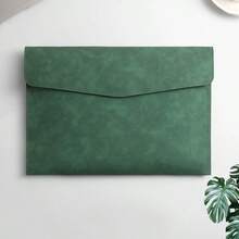 3pcs PU Leather A4 Document Folder Set, Waterproof Faux Leather Envelope Style File Bags With Snap Closure, Portable Paper Contract Certificate Invoice Storage Bags, Suitable For Business Meetings, Office, Home, Travel Storage - A - View 7