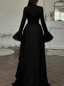 Women Long Dresses - Black - View 4