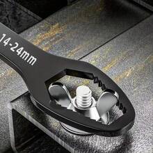 1pc Multifunctional Universal Torx Wrench 9‑17mm, Adjustable Self‑Tightening Double End Wrench, Metric & SAE Size, For Car Repair Household Maintenance - A - View 3