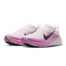 Nike Sepatu lari luar ruangan wanita Pegasus 42 musiman terbaru. Pegasus 42 sepatu lari jalan raya dengan bantalan empuk untuk latihan. - ungu muda/putih-hitam - View 10