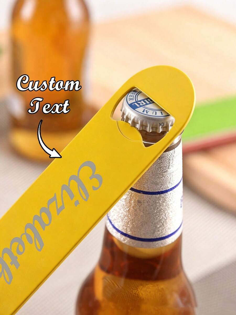 Personalized Gift For Him, Personalized DIY Stainless Steel Bottle Opener, Suitable For Kitchen, Bar, Restaurant, Outdoor Camping, Also A Great Holiday Gift For Friends And Family - Multicolor - View 1