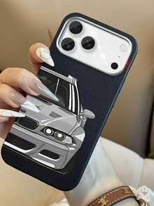 Car-Themed Soft Phone Case Compatible With Apple 17 Pro Max, 16, 15, 14, 13, Creative Shockproof Cover - Multicolor - View 1