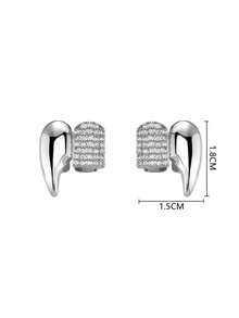 1/2pcs Copper Inlaid Zirconia Halloween Fang Grillz Hip Hop Teeth Jewelry Set, Suitable For Holiday Wear And Gift Giving - Multicolor - View 4