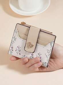 Dompet Koin Pelajar, Dompet Multi-Slot, Gaya Premium Wanita, Tempat Kartu Motif Bunga Serbaguna - Tersedia Berbagai Warna - MultiWarna - View 2