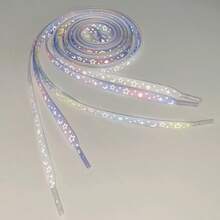 New Reflective Star Galaxy Shoelaces Glowing Rope Unisex Accessory White Canvas Shoes Basketball Shoes Versatile - Multicolor - View 5