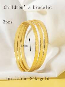 3pcs Fashion Minimalist Bestselling Versatile Unique Design Geometric Chunky Rhombus Stackable Bracelets - Multicolor - View 13