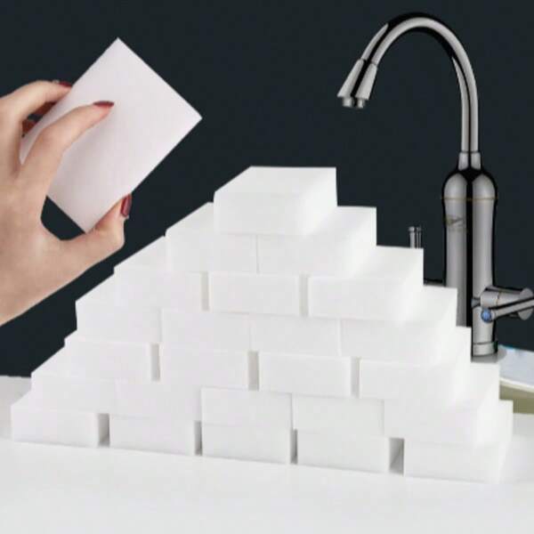1-26pack Magic Sponges Multifunctional Household Cleaning Sponges, Suitable For Cleaning Furniture, Bathroom, Bathtub, Sink, Floor, Wall, Etc. Cleaning Supplies, Household, Suitable For School, Kitchen, Bathroom, And Home Use.