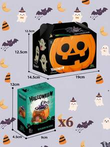 Halloween 6-In-1 Building Blocks Set, Spooky Haunted House Brick Toy With Witch, Ghost, And Pumpkin Models, Fine Motor Skills, Educational Spatial Brain Training Toy, Birthday/Halloween DIY Party Decoration & Holiday Gift For Kids And Adults - Multicolor - View 11