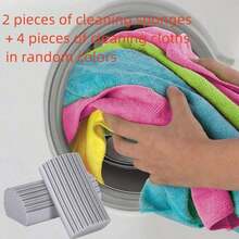 2pcs Cleaning Sponge Cleaning Duster Cleaning Tool For Cleaning Floors, Vents, Mirrors, Ceiling Fans And Cobwebs, No Dust Flying And Spreading - Multiple Styles - View 4