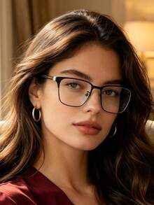 Gucci Black Glasses, Metal Frame With Mesh Stripe Decoration, Transparent Demo Lenses, Premium Optical Eyewear, Suitable For Daily Wear - Black - View 4