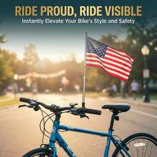 Adjustable Bike Bicycle Motorcycle Flag Pole Mount: Universal Stainless Steel Flagpole Bracket Hitch Rack - Flagpole Holder For , Dirt Bike, Bicycle Accessories 63in Retractable Poles Stand - 1 - View 3