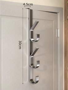 1pc Multi-Function Door Hook, Straight Design, Carbon Steel Material, Can Be Used As Coat Rack Or Towel Rack, Space-Saving, Suitable For Bathroom Door, Bedroom, Bathroom, Garage, Laundry Room, Cabin, Kitchen, Hotel And Other Places - Multicolor - View 10