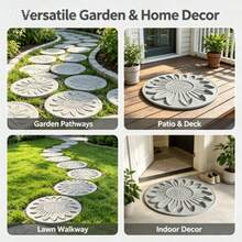 Reusable Sunflower Stepping Stone Mold, 15.7 Inch Concrete Stepping Stone Mold, Easy Release, DIY Garden Path Paving Stone, Suitable For Patio, Lawn Yard, Garden Walkway Decoration - Mold - View 7