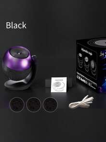 1 cái đèn chiếu sao âm nhạc sáng tạo màu đen/trắng, đèn ngủ chiếu phim, máy chiếu tạo không gian đại dương lãng mạn cho phòng ngủ, phòng khách, tiệc tùng, trang trí nhà cửa - Nhiều màu - Xem 8