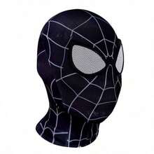 Disney Red & Black Spider Superhero Cosplay Mask, Elastic Soft Breathable Spider Web Print Full Head Cover, Halloween Costume Party Accessory, Couple Party Gift - Multicolor - View 14