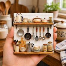 Pot And Bowl Storage Decorative Refrigerator Magnets, 3D Embossed Personalized Cute Creative Gift Decorative Magnetic Souvenirs, These Exquisite Refrigerator Magnets Are Excellent Creative Gifts, Can Be Used To Decorate Kitchen, Whiteboard, Storage Cabinet, Refrigerator, Also Can Be Used For Home Decoration - Style 1 - View 3