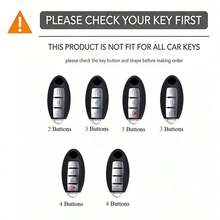 Silicone Key Case For Tiida Qashqai J11 J10 Micra Kicks Altima X-Trail Fuga Navara Leaf Note Sentra Murano Car Key Cover - black - View 6