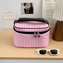 1 buah Tas Kosmetik Multi-Kompartemen Kapasitas Besar dengan Pegangan Pita, Tas Penyimpanan Kosmetik Portabel Multifungsi dengan Sekat, Cocok untuk Acara Anak Perempuan, Tas Perawatan Kulit Saat Bepergian, Tas Perlengkapan Mandi, Tas Kosmetik, Perlengkapan Perjalanan, Perlengkapan Kapal Pesiar, Hadiah untuk Pengiring Pengantin - MultiWarna - View 13