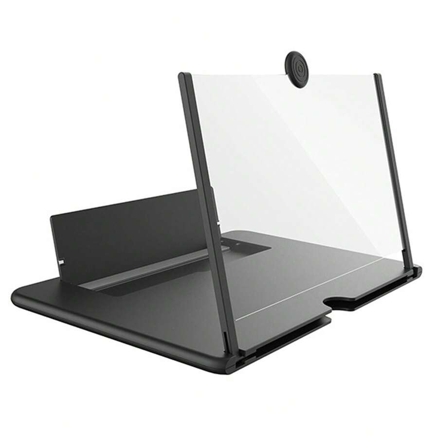 Amplificador de pantalla para teléfono de 14 pulgadas, lupa plegable para celular con diseño extraíble, lente óptica HD antirreflejante para protección ocular, soporte portátil universal para películas y streaming de video en color negro - Negro - Ver 1