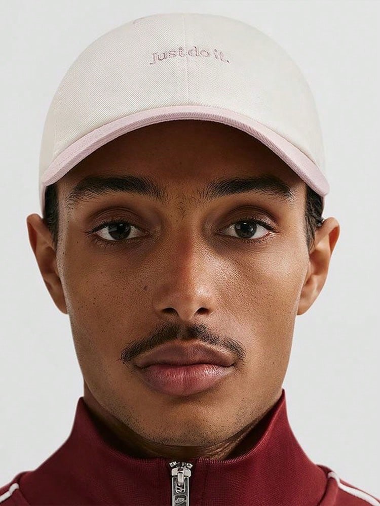 Nike Fashion Casual Cotton Baseball Cap Unisex White - White Pink - View 1
