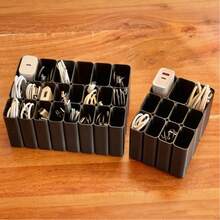 Large Heavy-Duty USB Cable Storage Box, Desktop Cable Management Organizer, Pull-Out Cable Management Box, Suitable For Home Office, Electronic Accessories, Desktop Storage And Organization, Practical Gift For Halloween, Graduation Season And Christmas - Black - View 8